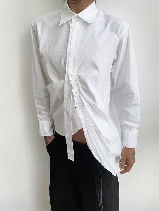 Yohji Yamamoto Y’s — White Asymmetric Shirt.