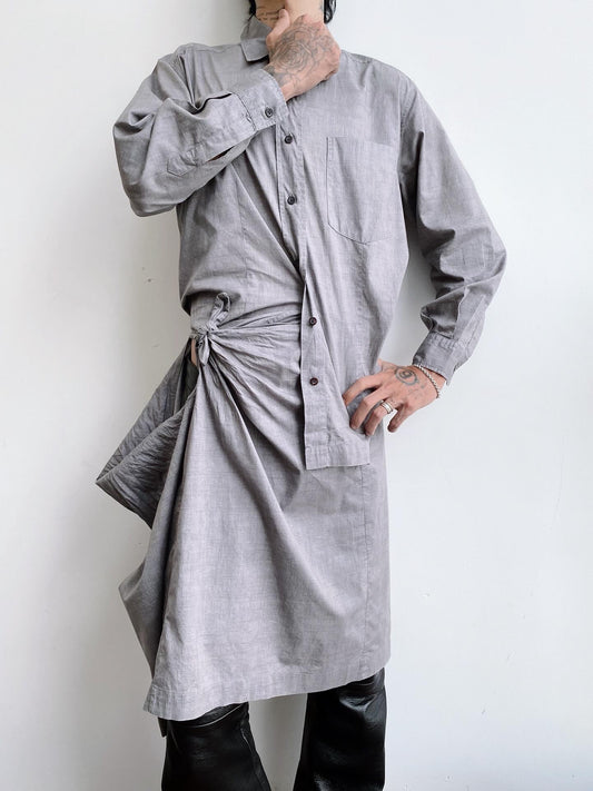 Dries Van Noten – Shirt Dress with Transformable Draping.