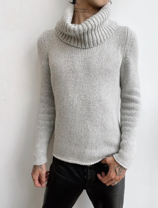 Helmut Lang – Chunky Knit High-Neck Sweater.