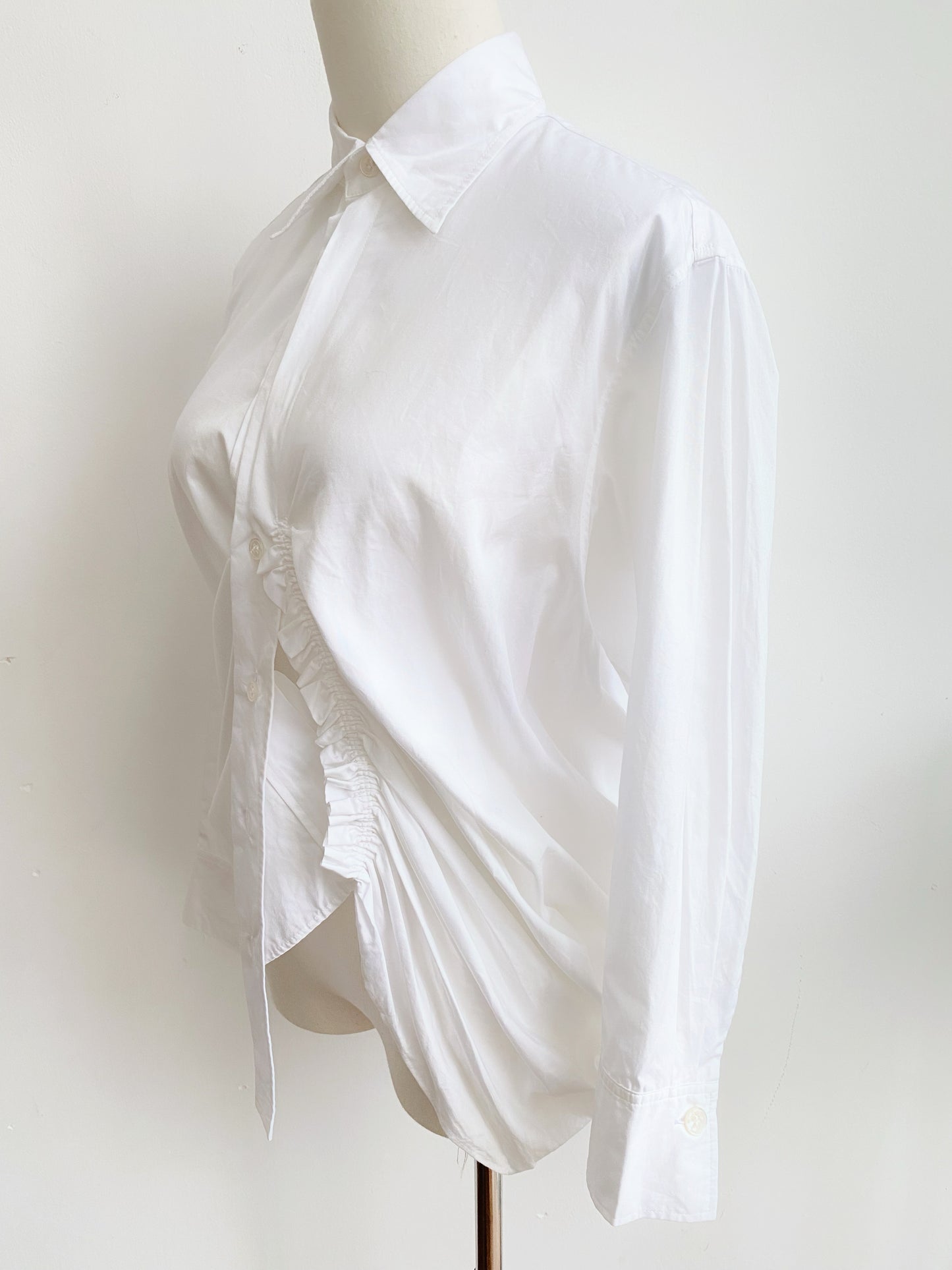 Yohji Yamamoto Y’s — White Asymmetric Shirt.