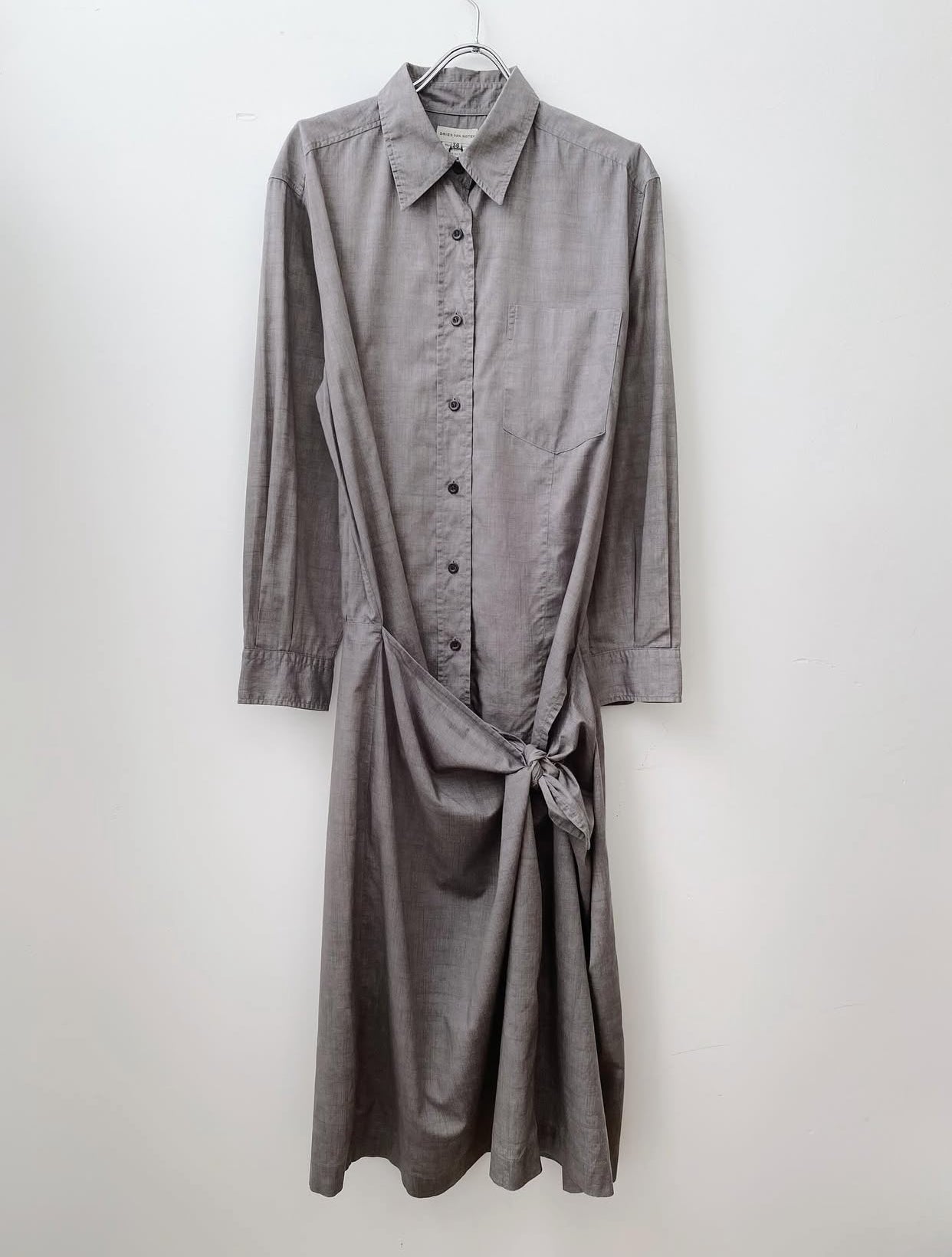 Dries Van Noten – Shirt Dress with Transformable Draping.