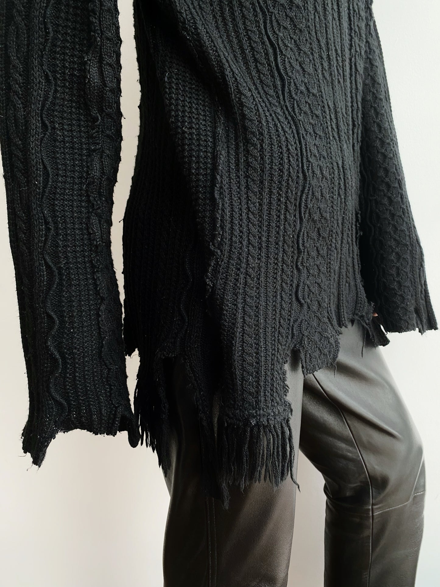 2000s 5351 Pour Les Hommes — Handcrafted Patchwork Knit Long Sleeve.