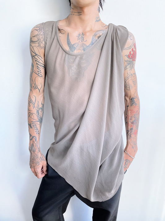 Helmut Lang — Asymmetrical Silk Blouse.