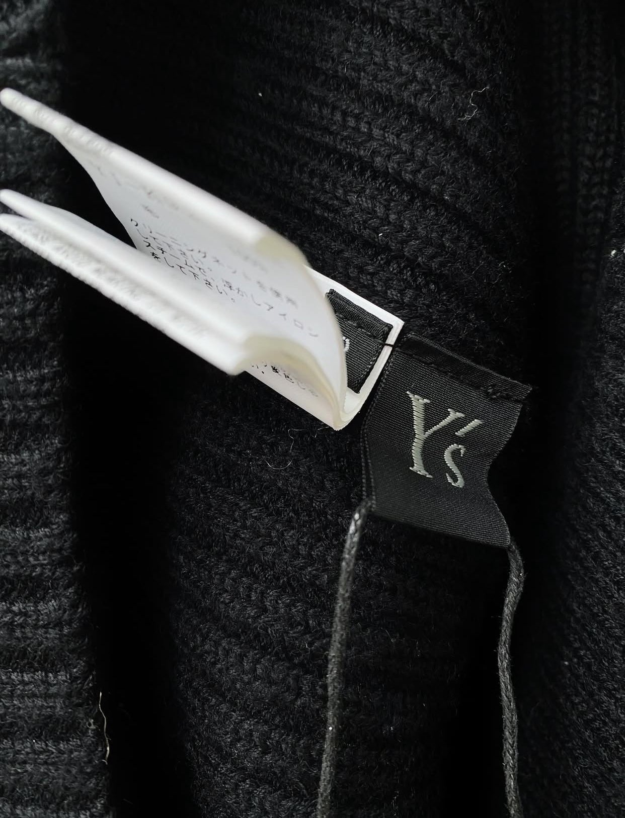 Yohji Yamamoto Y’s AW2023 – Black Ribbed Turtleneck Sweater