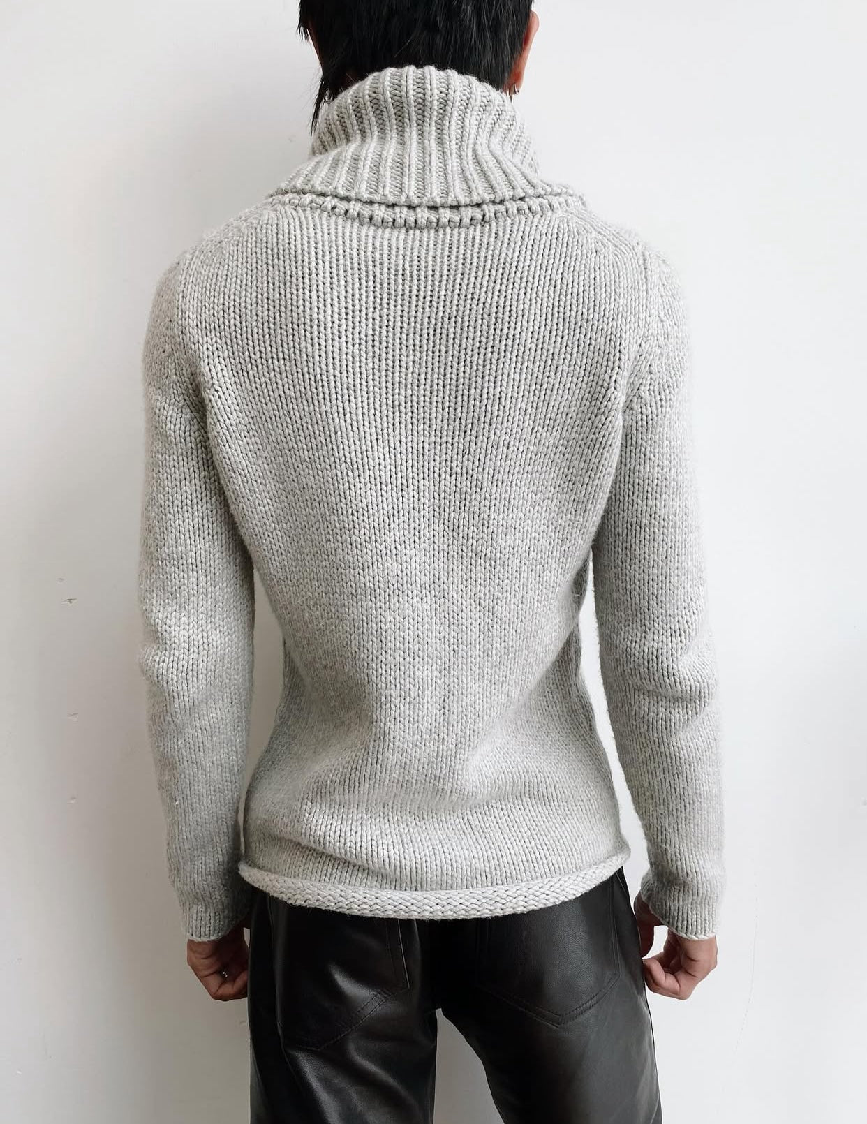 Helmut Lang – Chunky Knit High-Neck Sweater.