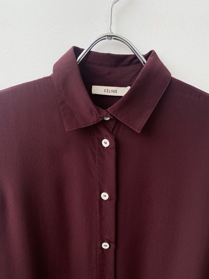 CELINE by Phoebe Philo – Mulberry Silk Shirt.