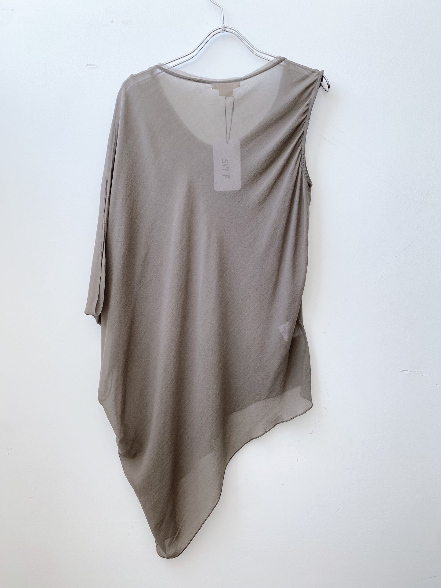Helmut Lang — Asymmetrical Silk Blouse.