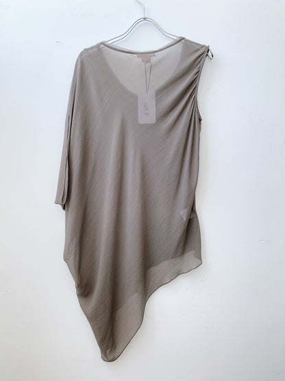 Helmut Lang — Asymmetrical Silk Blouse.