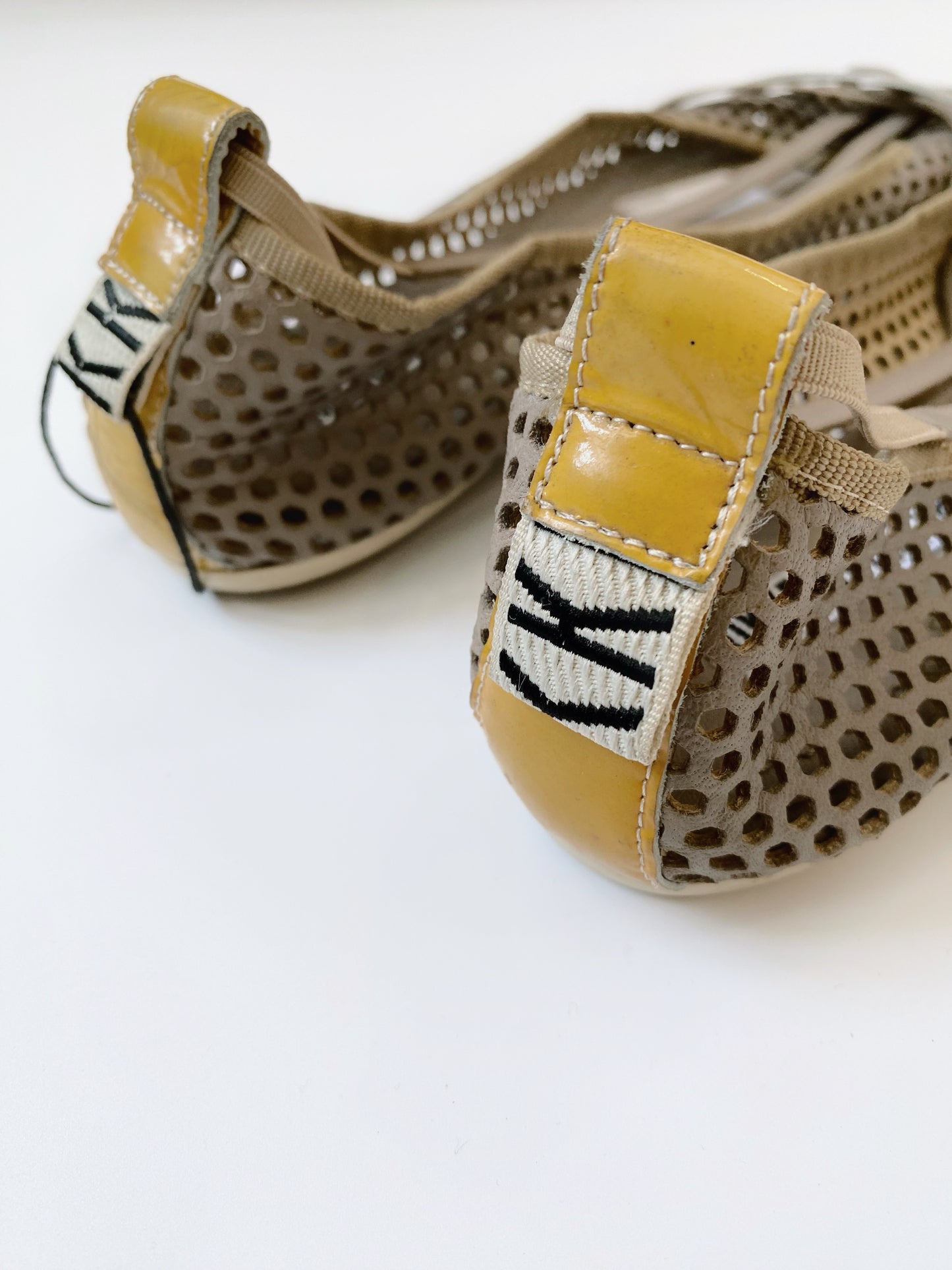 Dirk Bikkembergs Perforated Leather Ballet Flats.