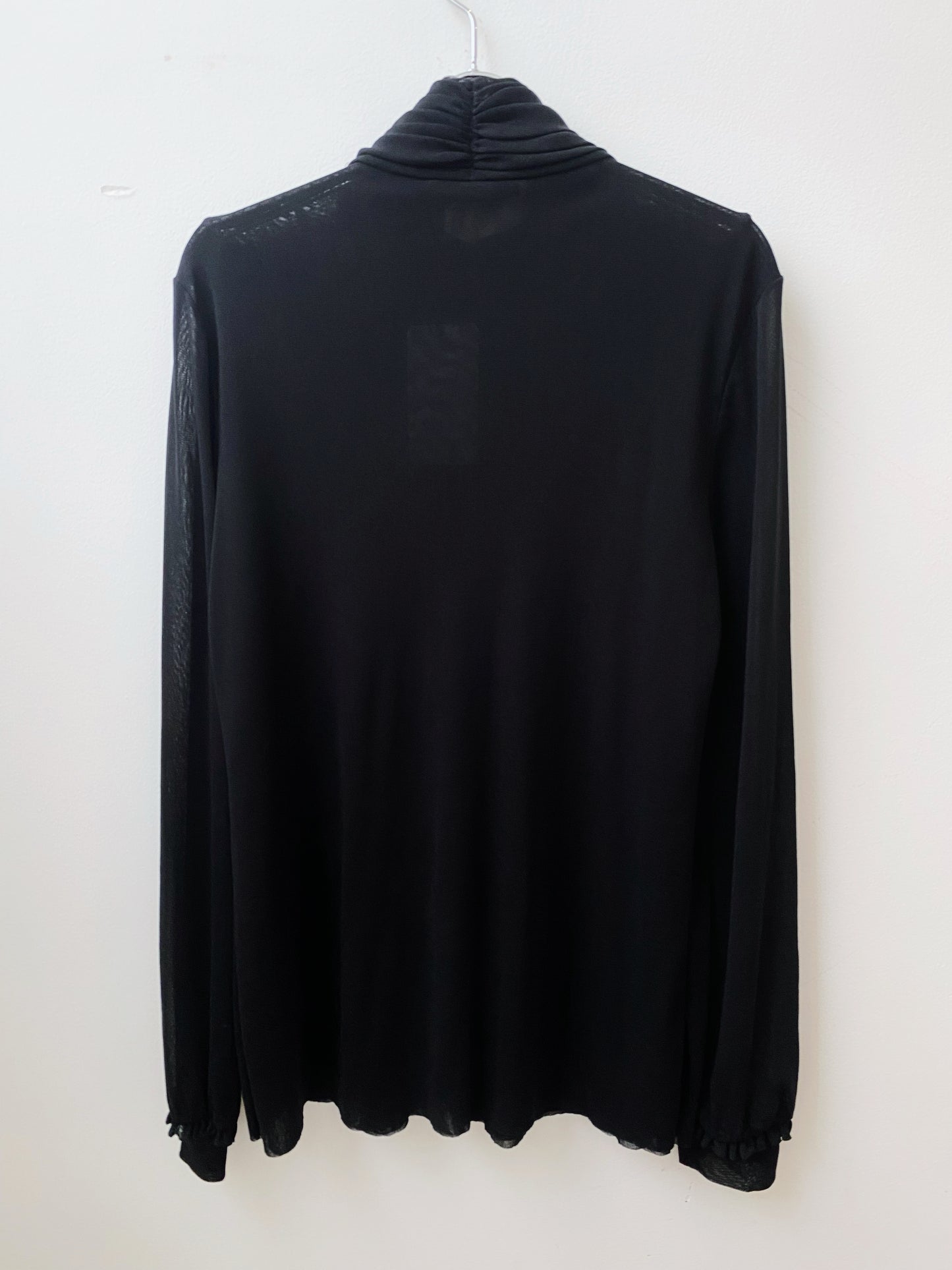 Vivienne Tam Sheer Ruffle Blouse.