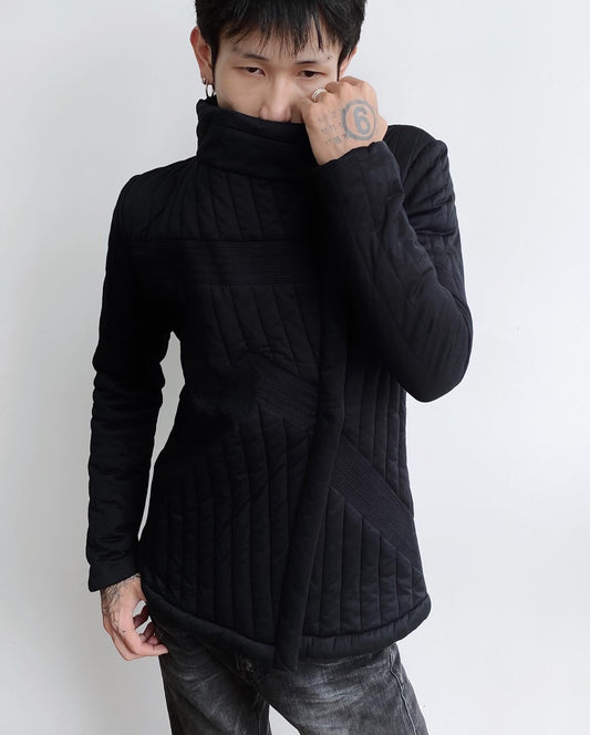 HELMUT LANG STRIPED PADDED JACKET.