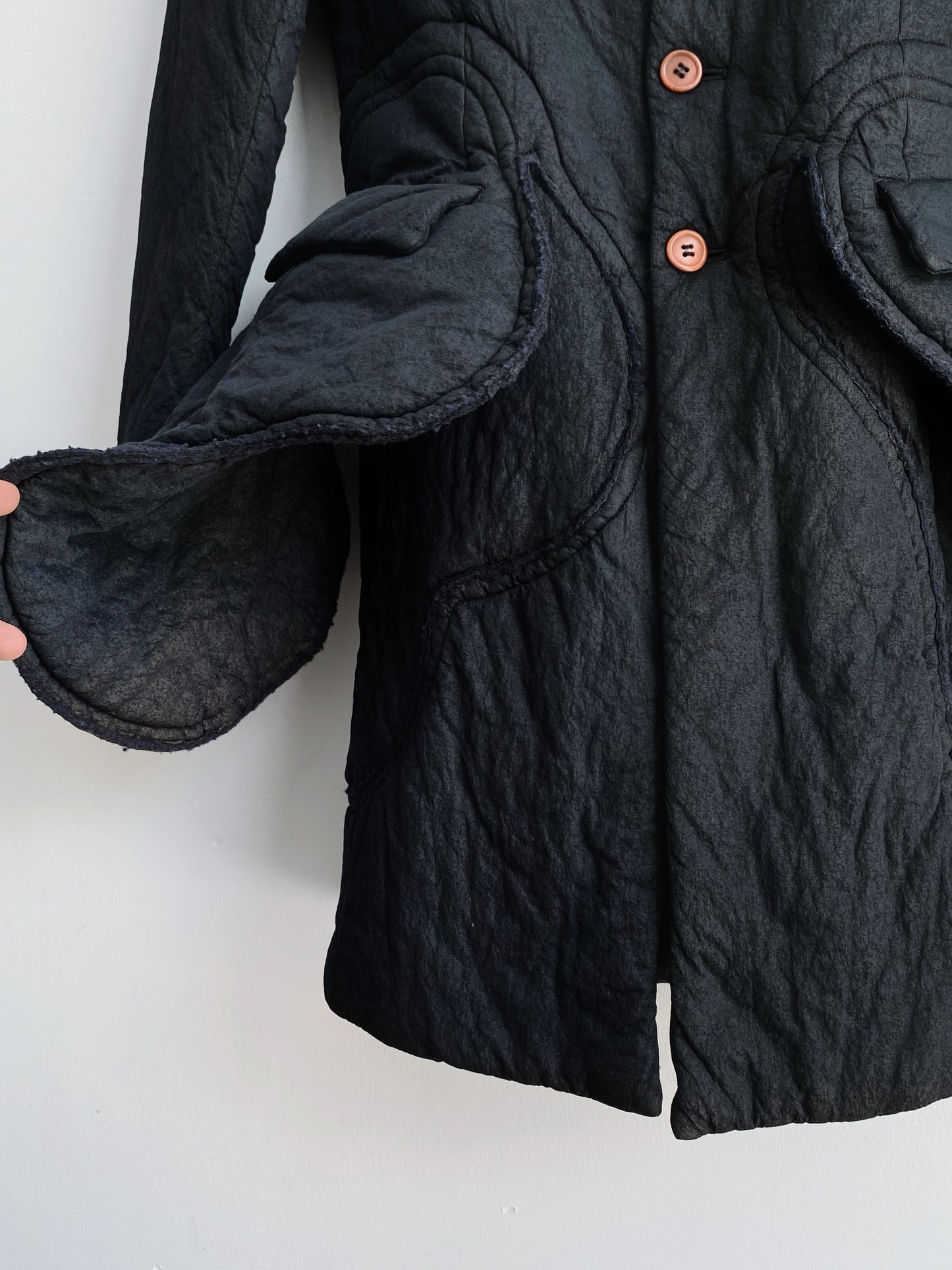 COMME DES GARCONS MAINLINE SS2017 LAYERED DEFORMATION COAT.