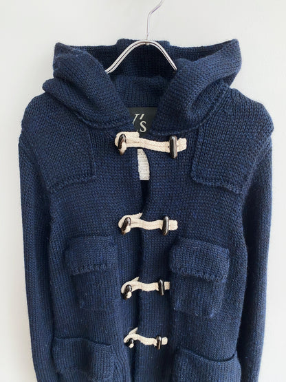 Yohji Yamamoto Y’s AW2012 Wool Toggle Knit Hoodie.