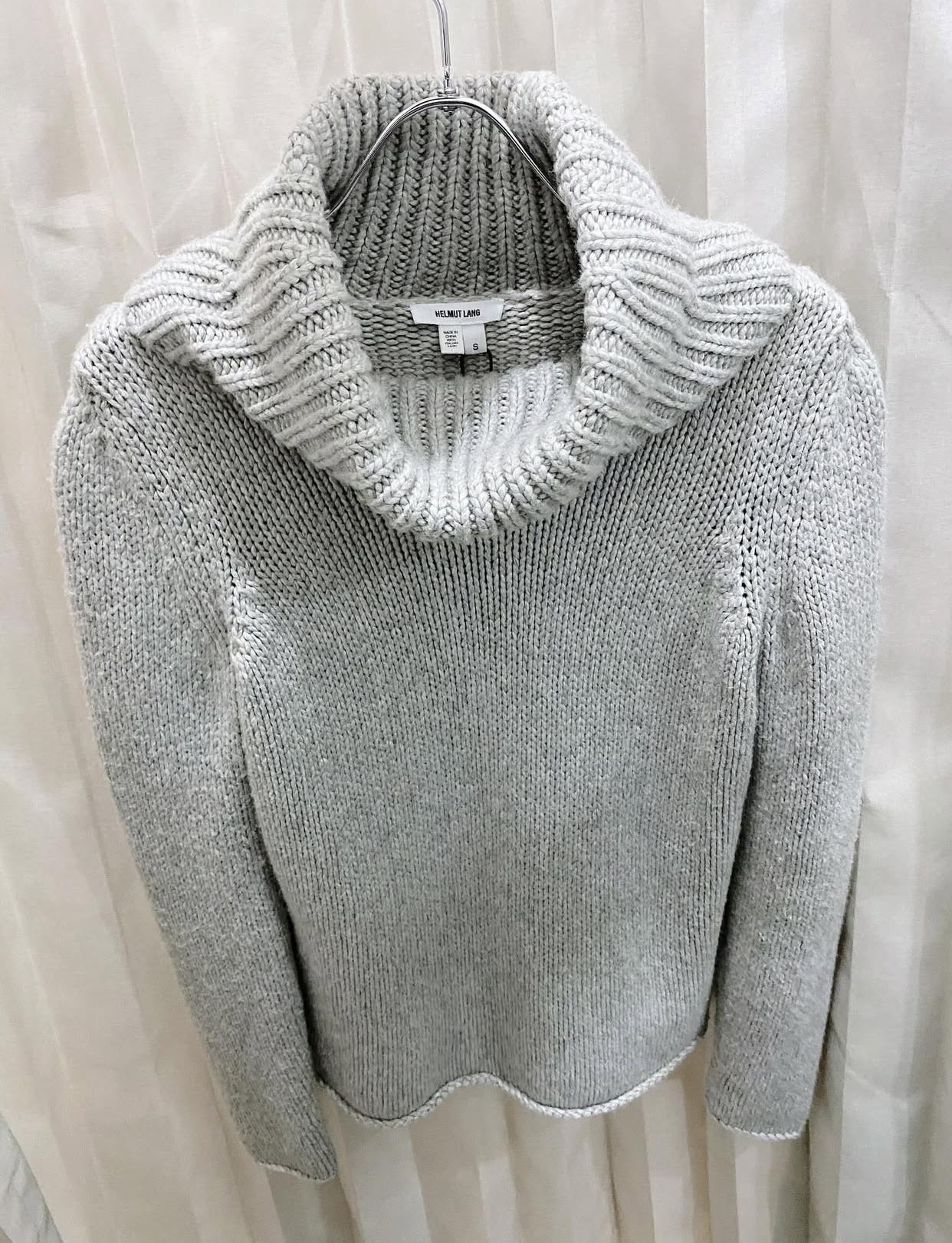 Helmut Lang – Chunky Knit High-Neck Sweater.