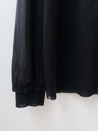 Vivienne Tam Sheer Ruffle Blouse.