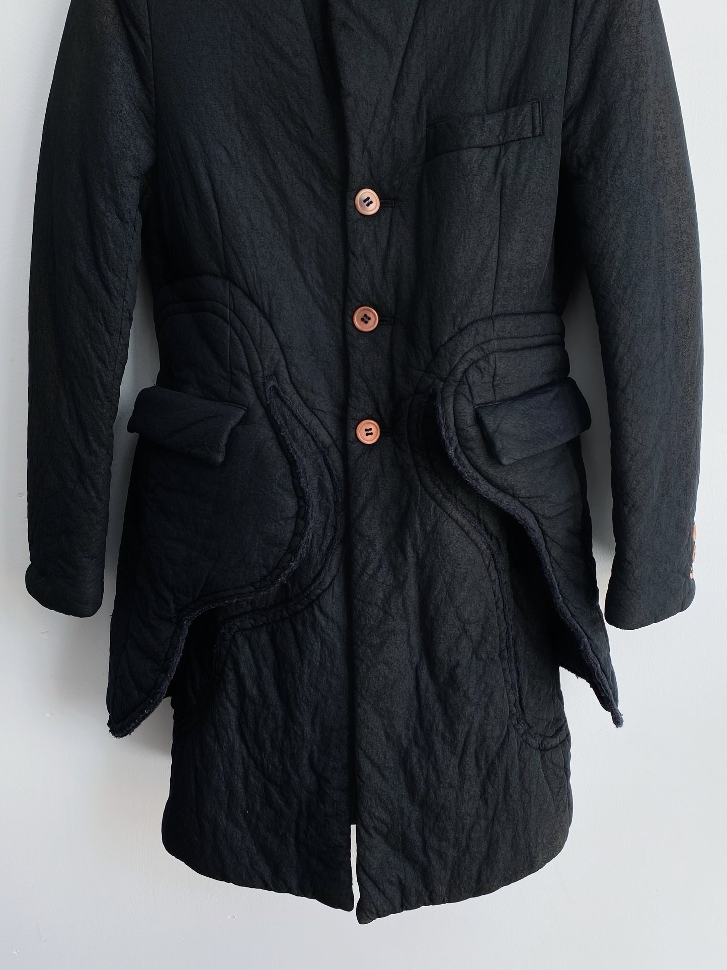 COMME DES GARCONS MAINLINE SS2017 LAYERED DEFORMATION COAT.