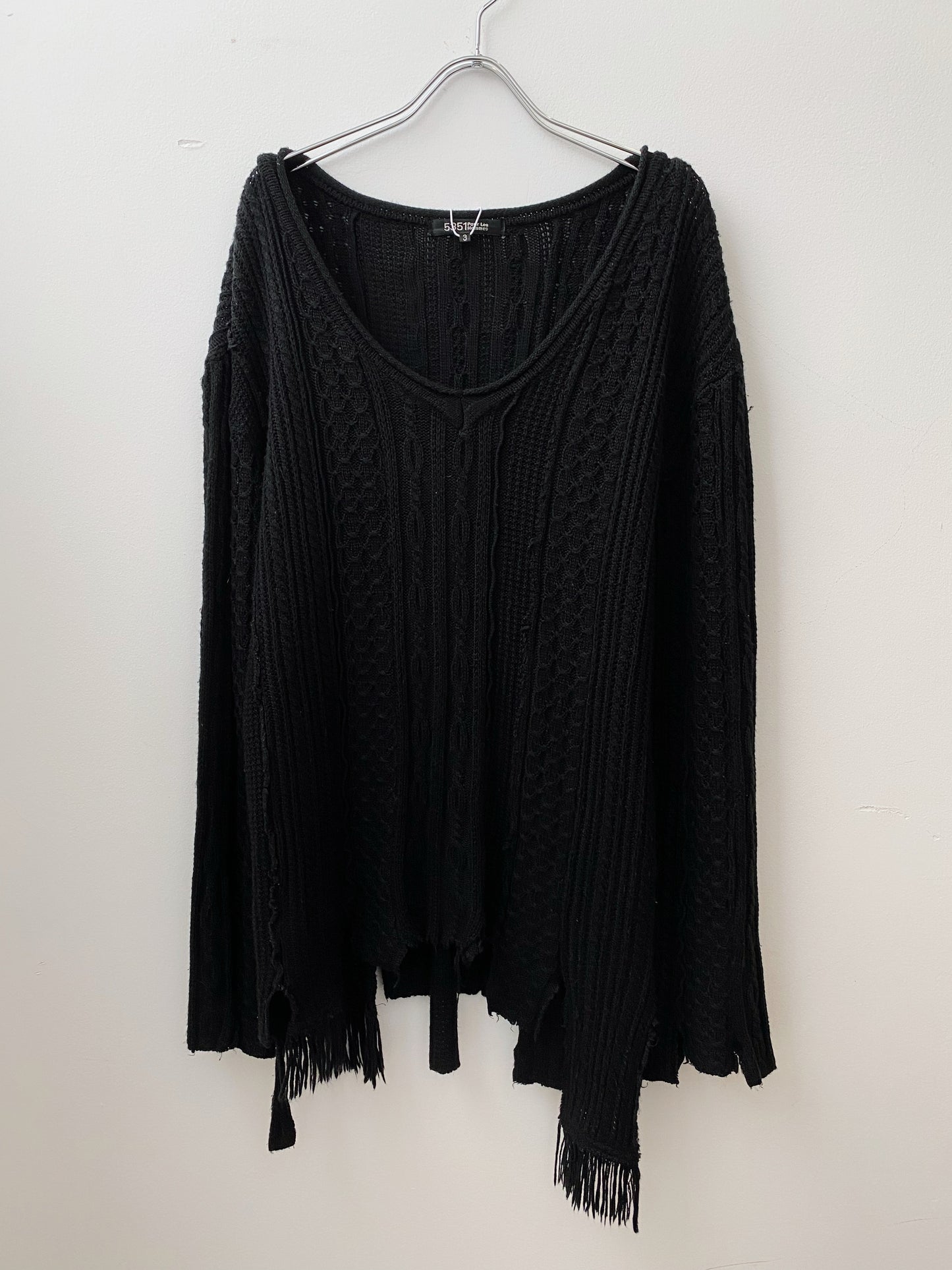 2000s 5351 Pour Les Hommes — Handcrafted Patchwork Knit Long Sleeve.