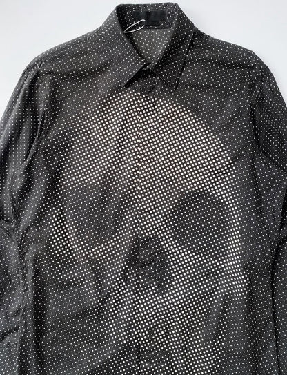 ALEXANDER MCQUEEN SS2011 SKULL PRINT POLKADOTS SHIRT.