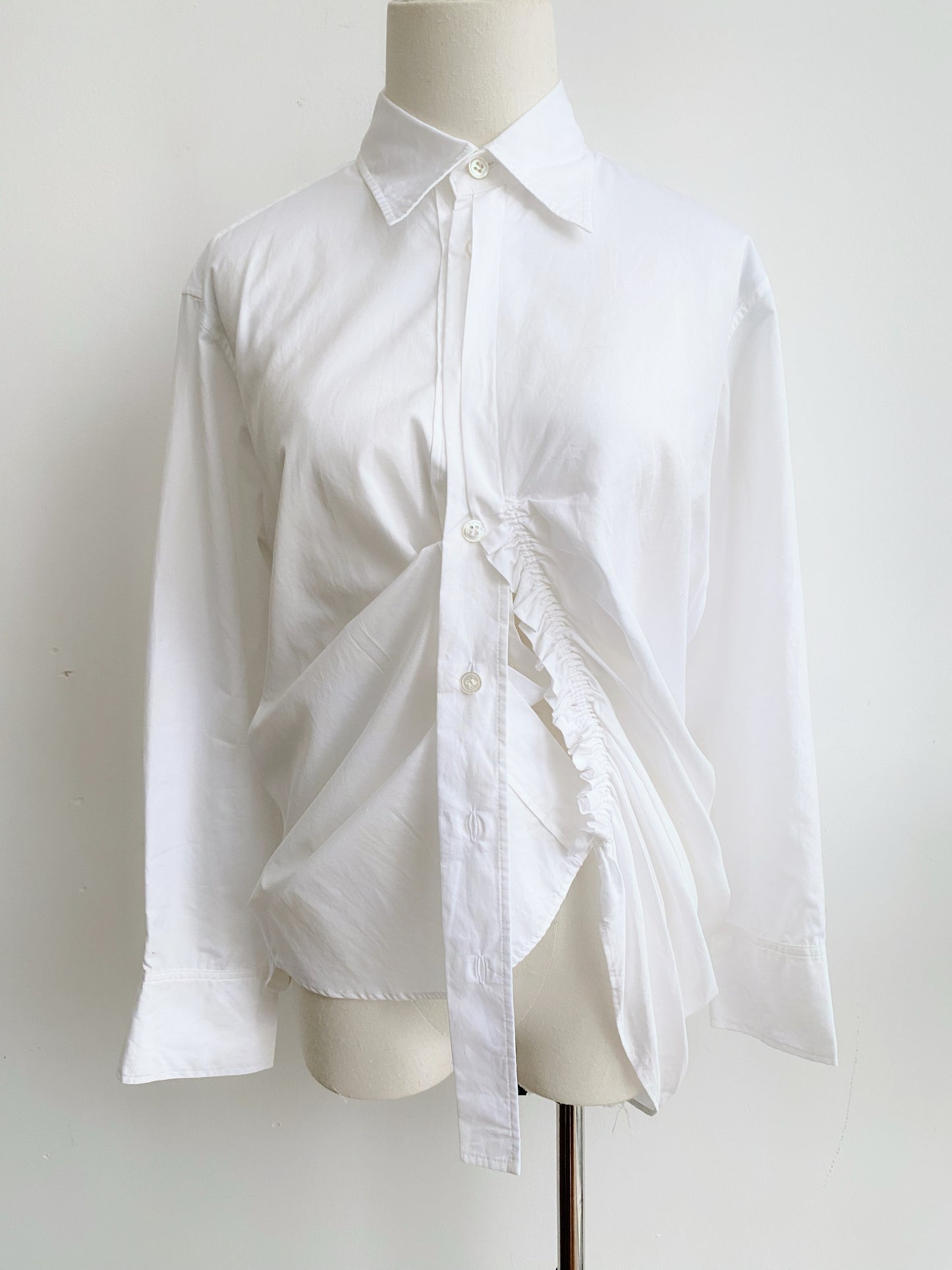 Yohji Yamamoto Y’s — White Asymmetric Shirt.