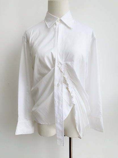 Yohji Yamamoto Y’s — White Asymmetric Shirt.