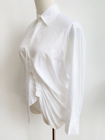 Yohji Yamamoto Y’s — White Asymmetric Shirt.