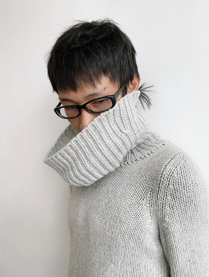 Helmut Lang – Chunky Knit High-Neck Sweater.