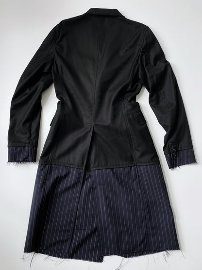 COMME DES GARCONS HOMME PLUS SS2016 DOCKING STRIPE LINES COAT.