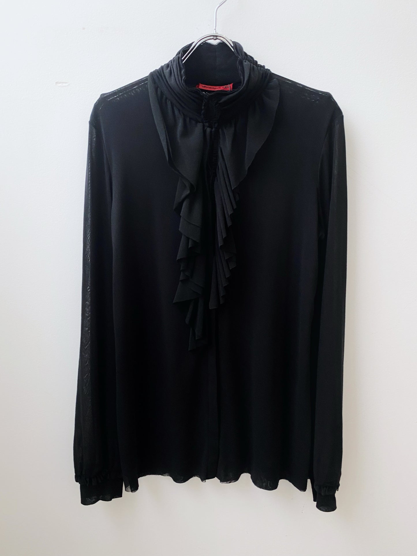 Vivienne Tam Sheer Ruffle Blouse.