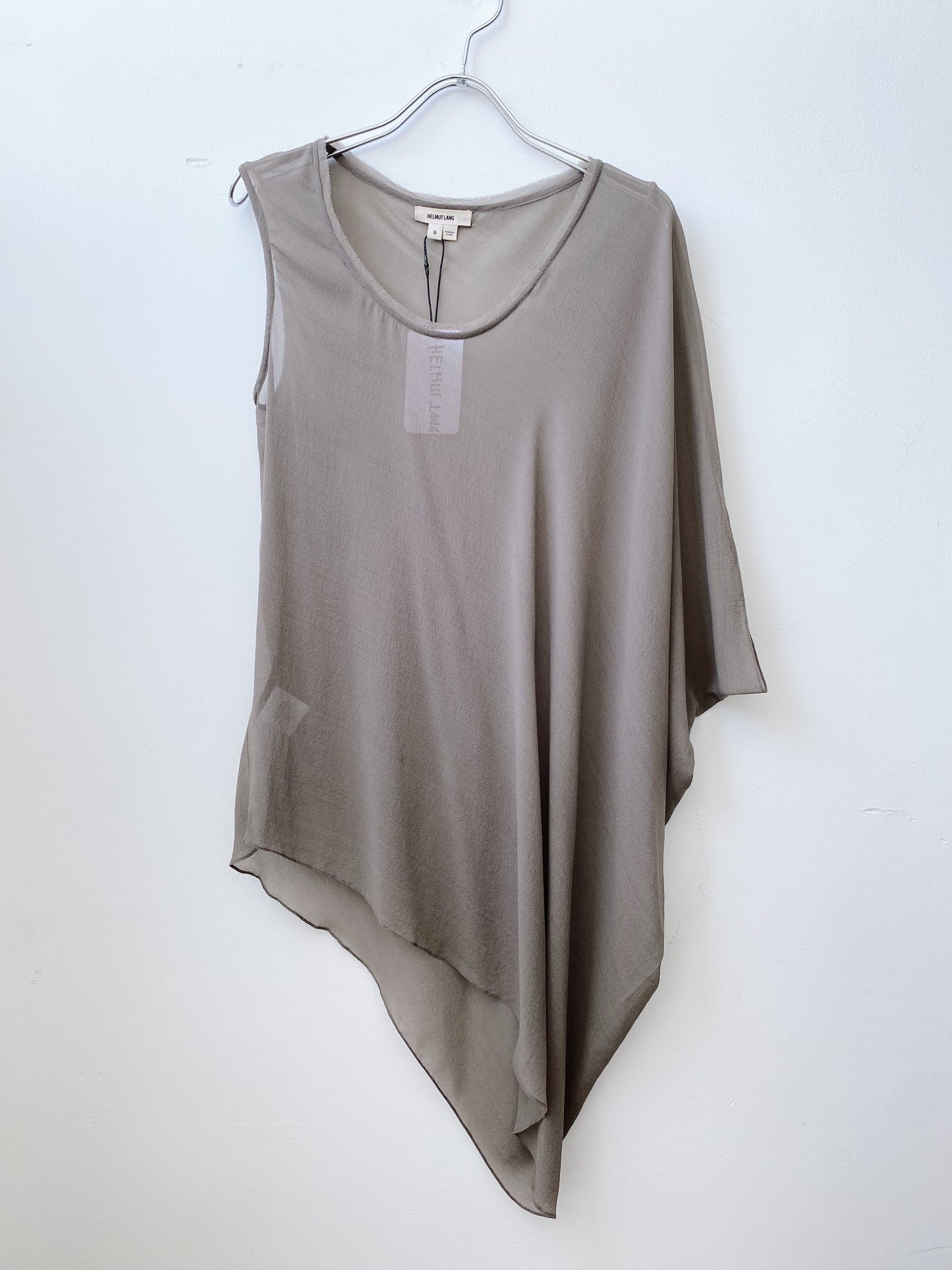 Helmut Lang — Asymmetrical Silk Blouse.