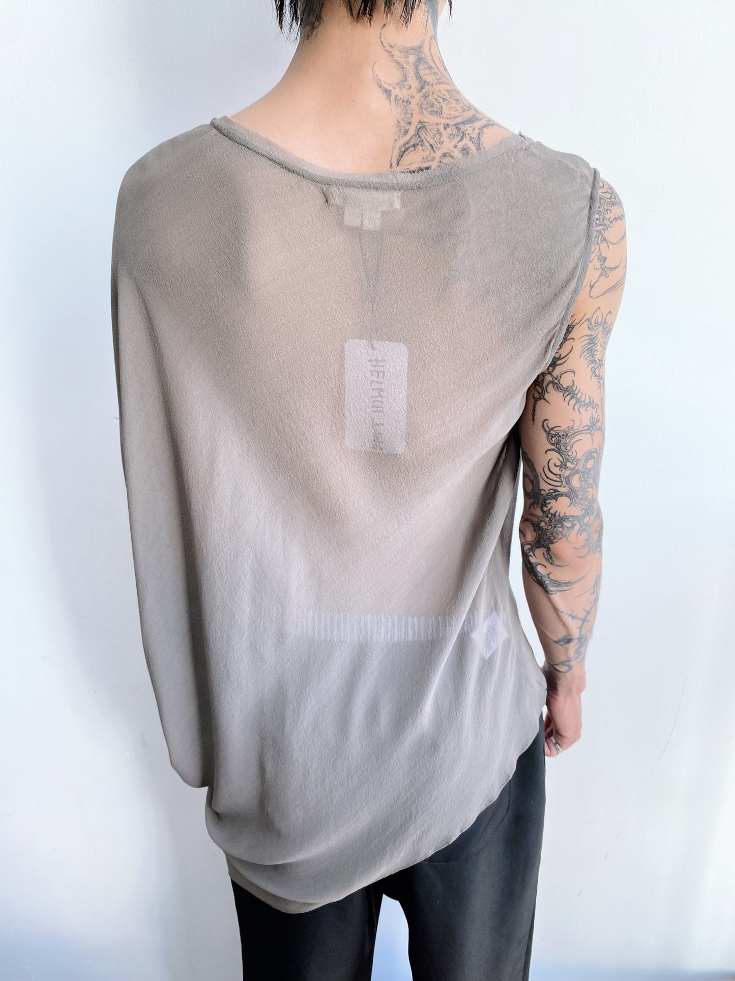 Helmut Lang — Asymmetrical Silk Blouse.