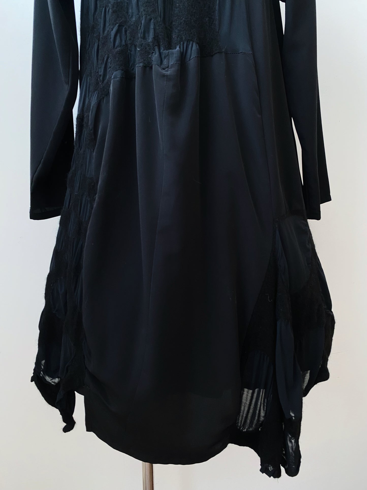 Gomme – Asymmetrical Polka Dots Patchwork Dress.