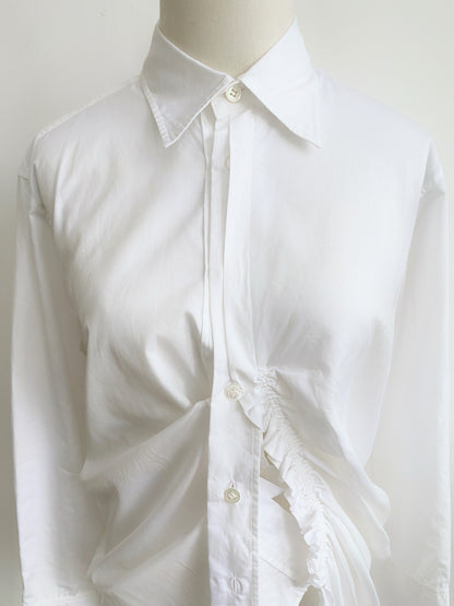 Yohji Yamamoto Y’s — White Asymmetric Shirt.