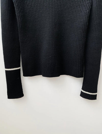 Yohji Yamamoto Y’s AW2023 – Black Ribbed Turtleneck Sweater