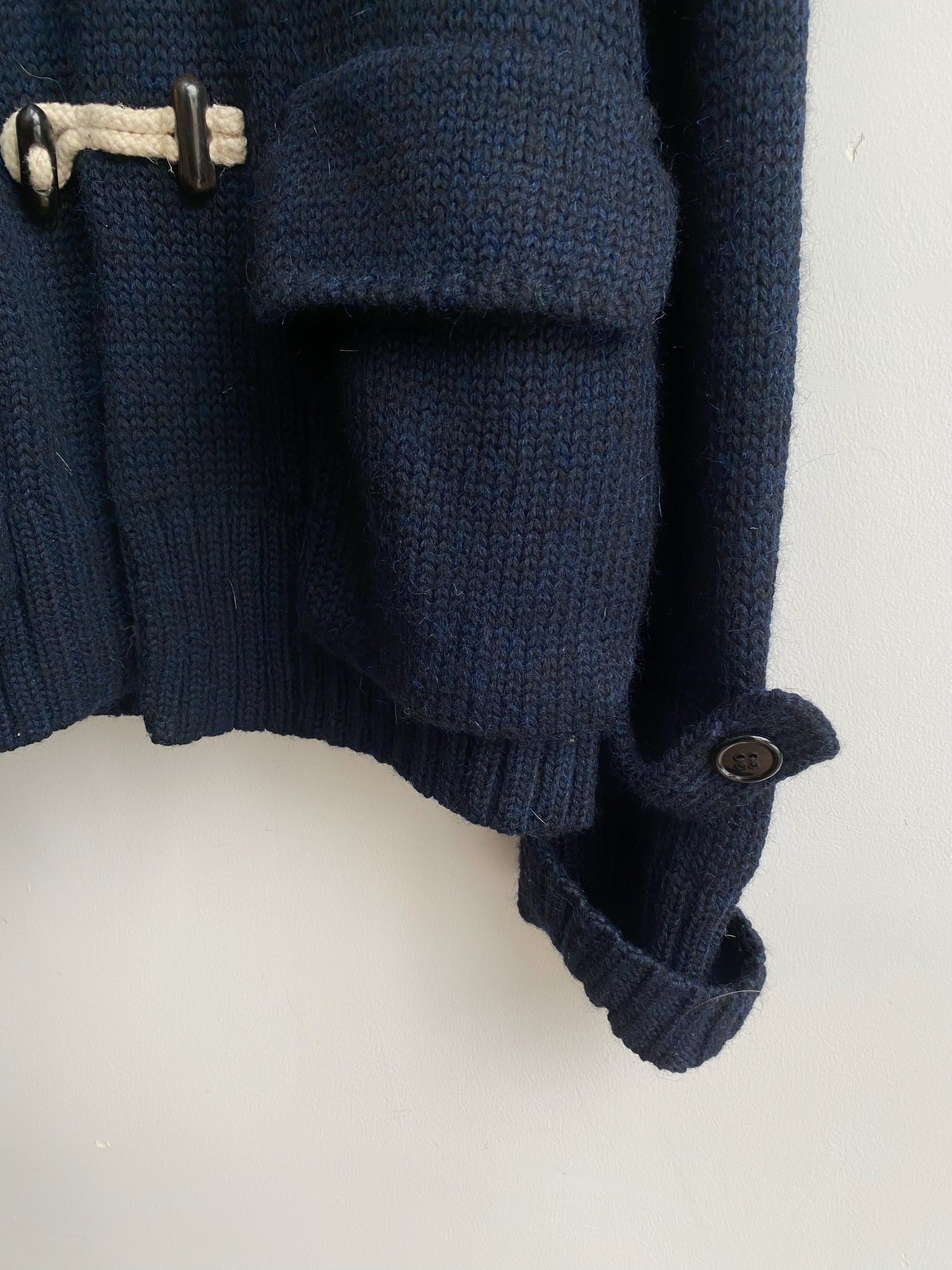 Yohji Yamamoto Y’s AW2012 Wool Toggle Knit Hoodie.