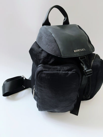 Diesel Leather — Trimmed Backpack.