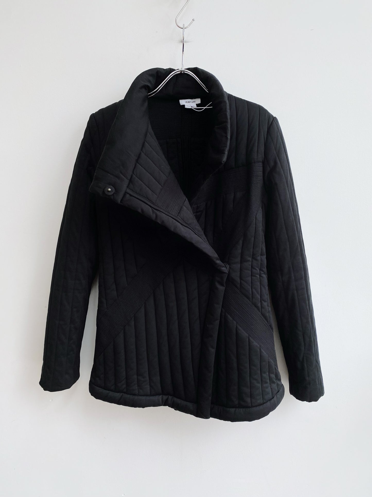 HELMUT LANG STRIPED PADDED JACKET.
