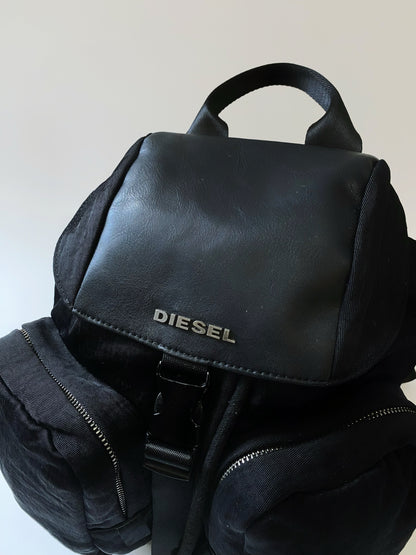 Diesel Leather — Trimmed Backpack.