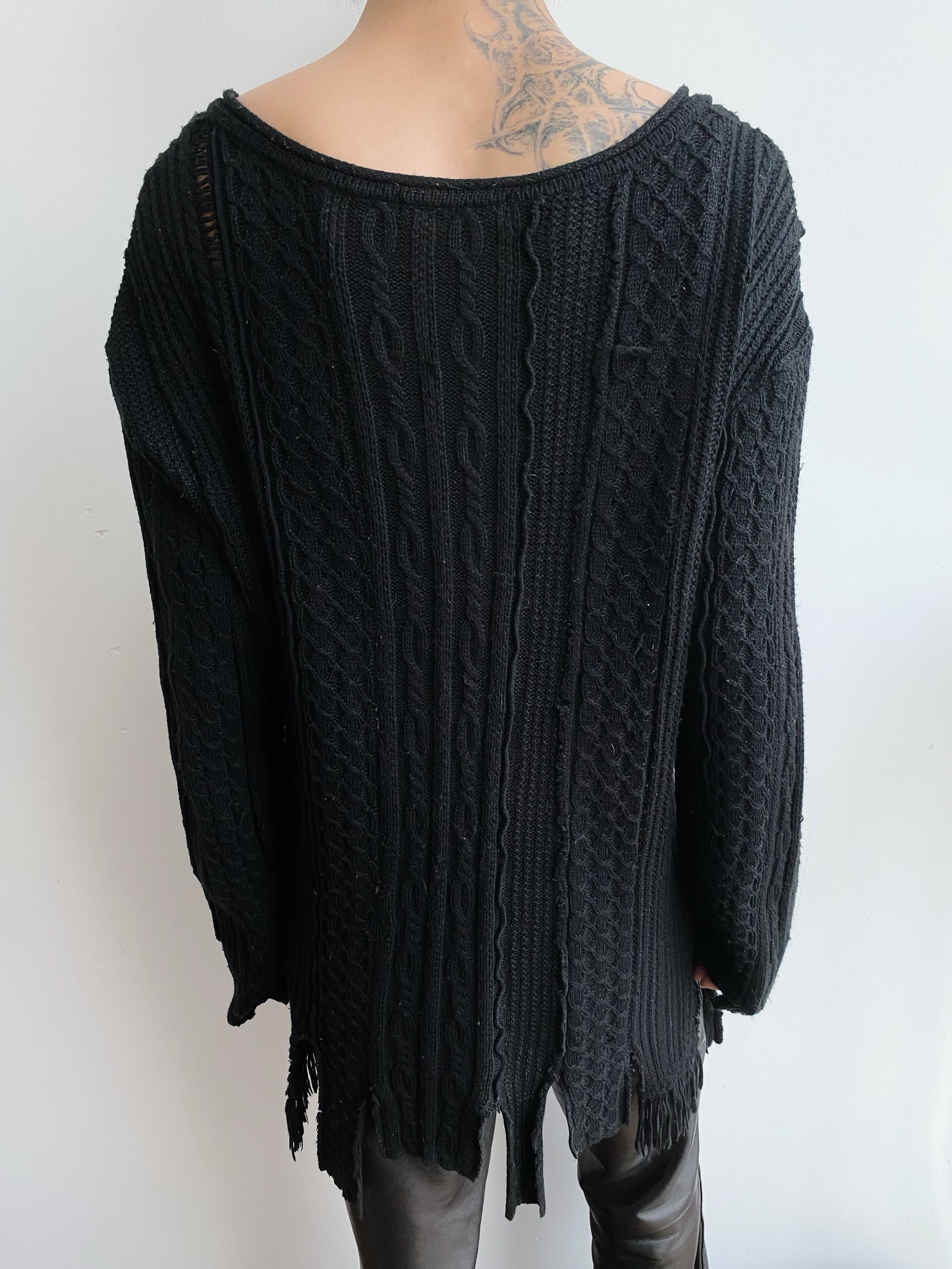 2000s 5351 Pour Les Hommes — Handcrafted Patchwork Knit Long Sleeve.