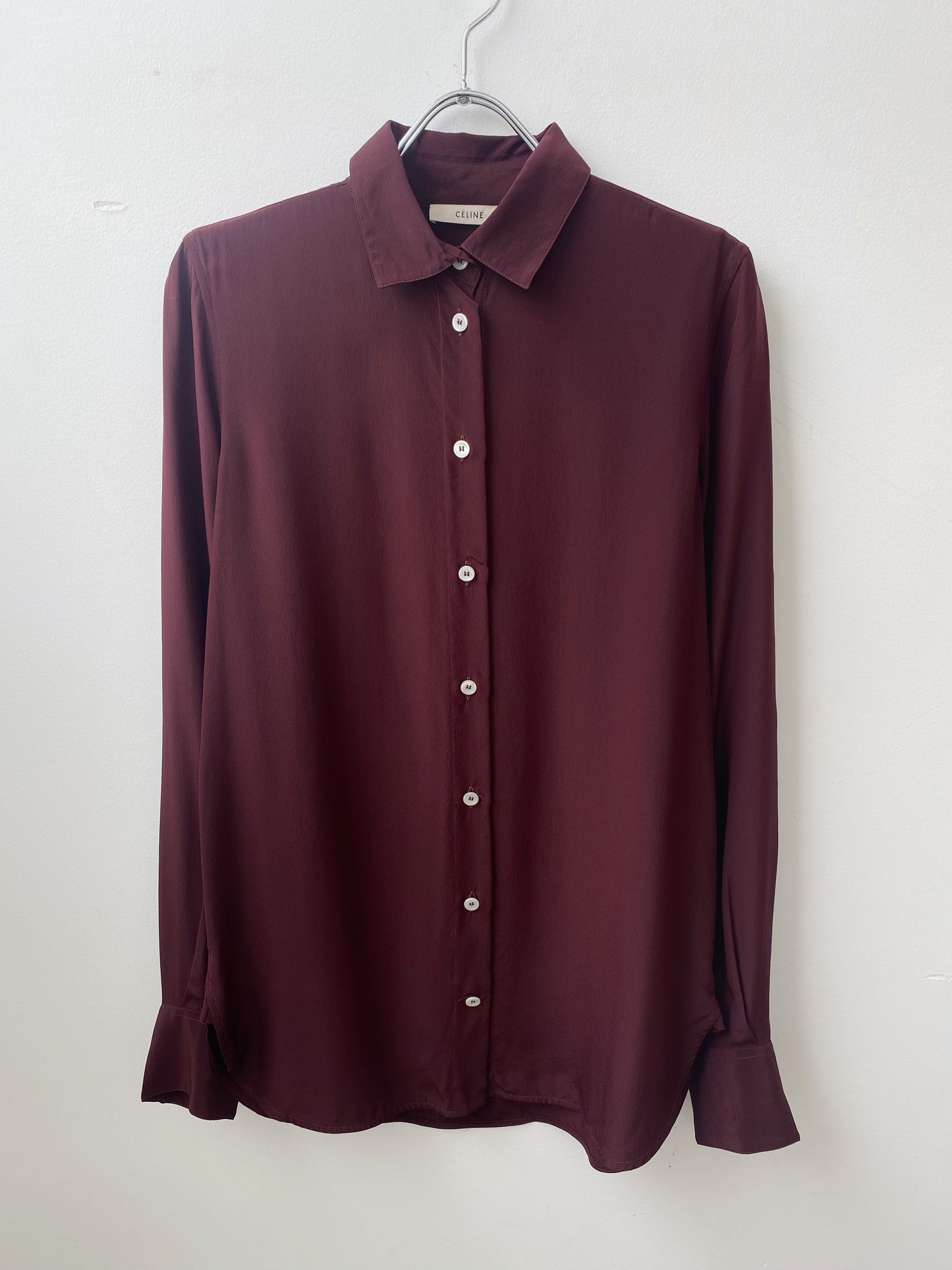 CELINE by Phoebe Philo – Mulberry Silk Shirt.