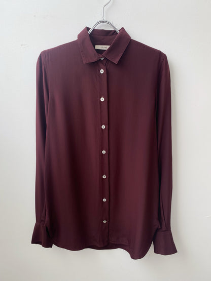 CELINE by Phoebe Philo – Mulberry Silk Shirt.
