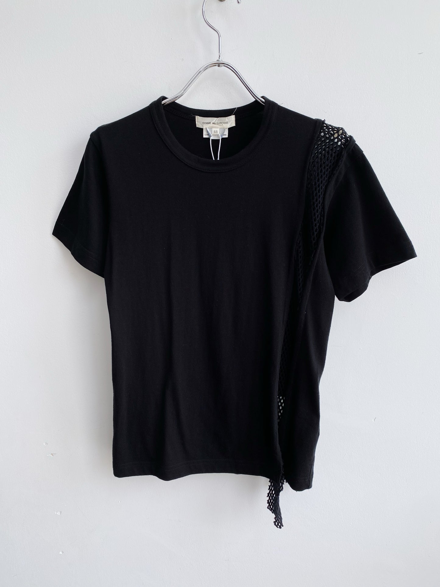 Comme des Garçons SS2007 – Black Deconstructed Mesh T-Shirt.