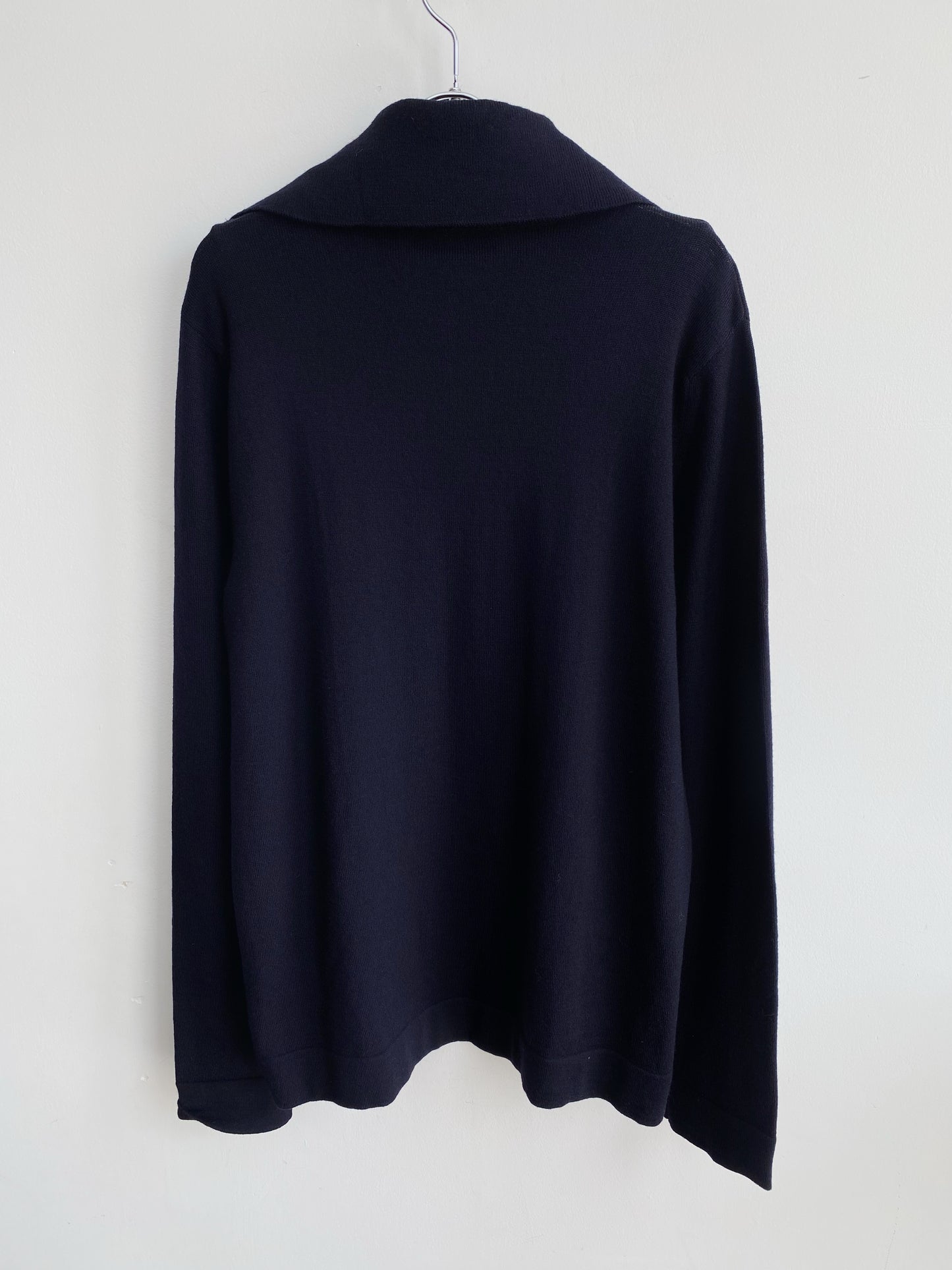 1990s Vivienne Westwood Man — Big Logo Navy Oversize Polo.