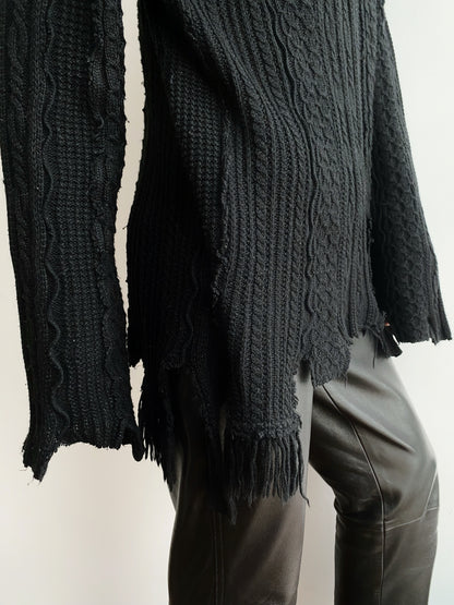 2000s 5351 Pour Les Hommes — Handcrafted Patchwork Knit Long Sleeve.