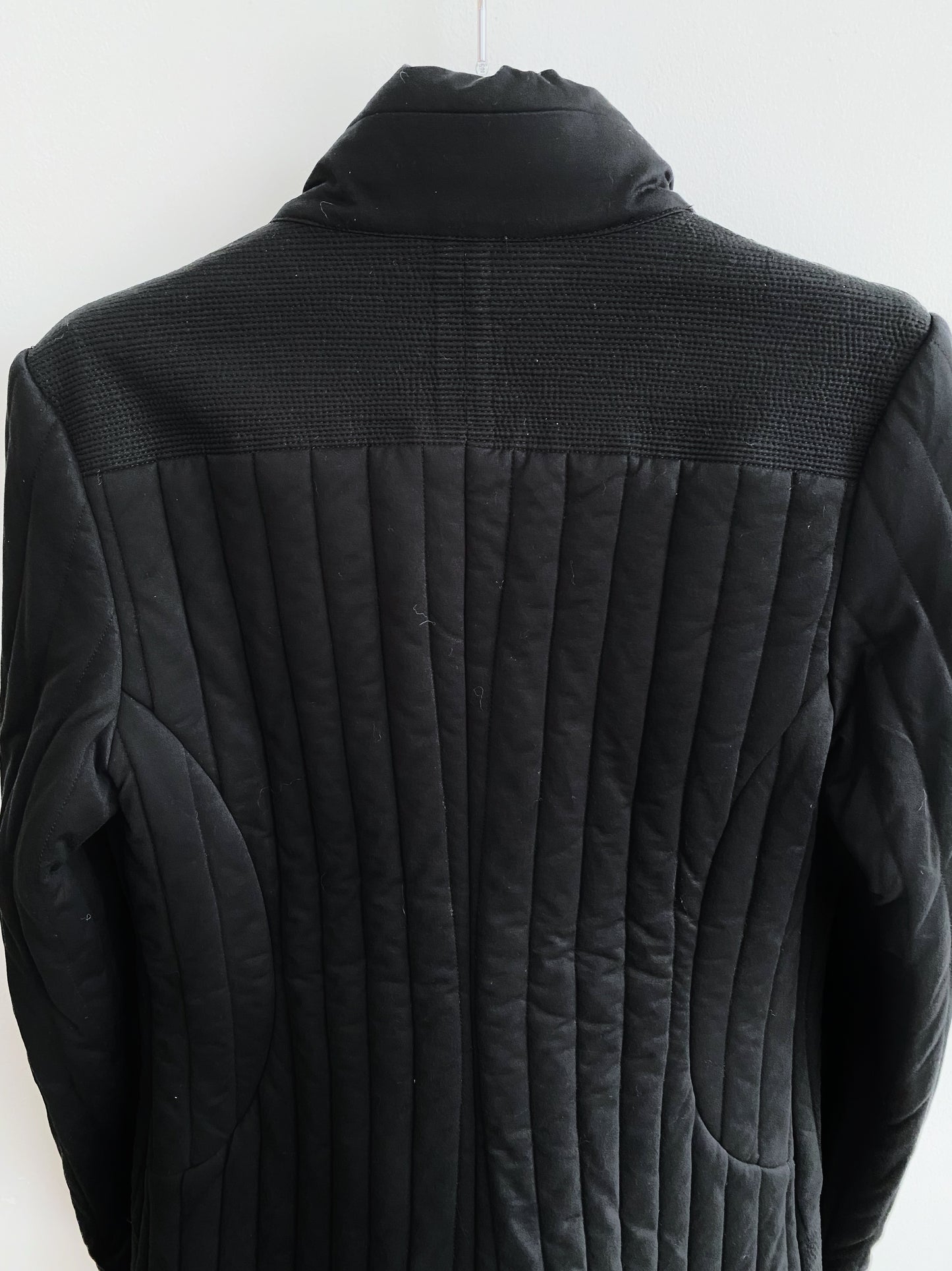 HELMUT LANG STRIPED PADDED JACKET.