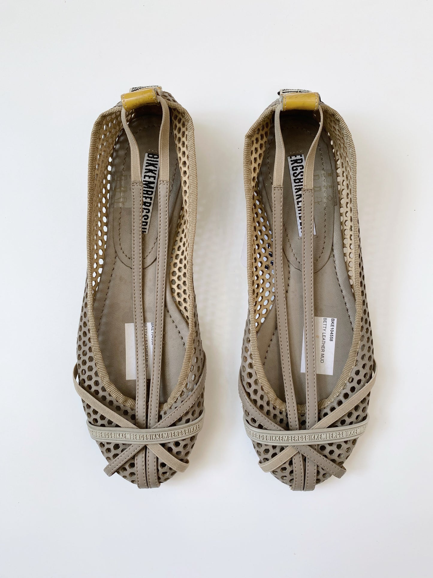 Dirk Bikkembergs Perforated Leather Ballet Flats.