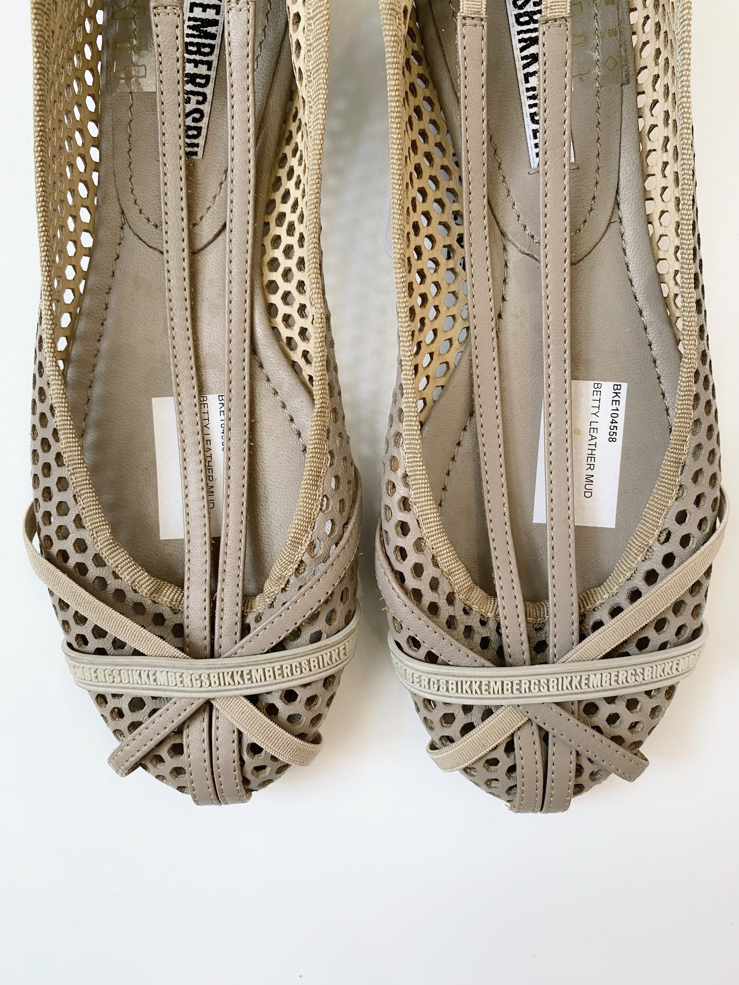 Dirk Bikkembergs Perforated Leather Ballet Flats.
